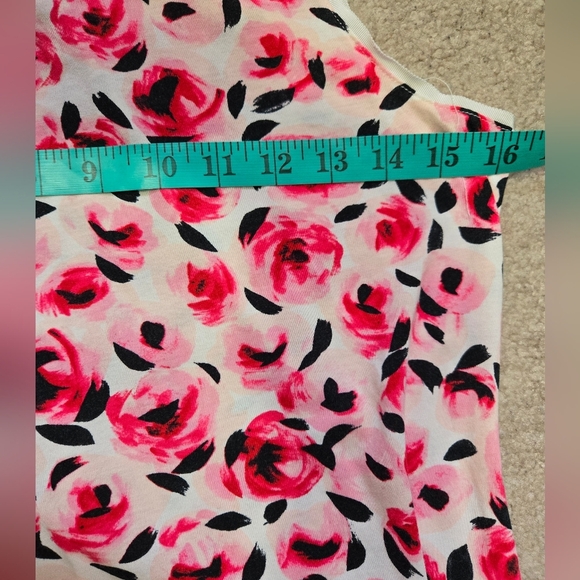 Kate Spade Dream A Little Dream Pink Floral Sleeveless Cotton Top With Bow. Sm - Picture 10 of 11